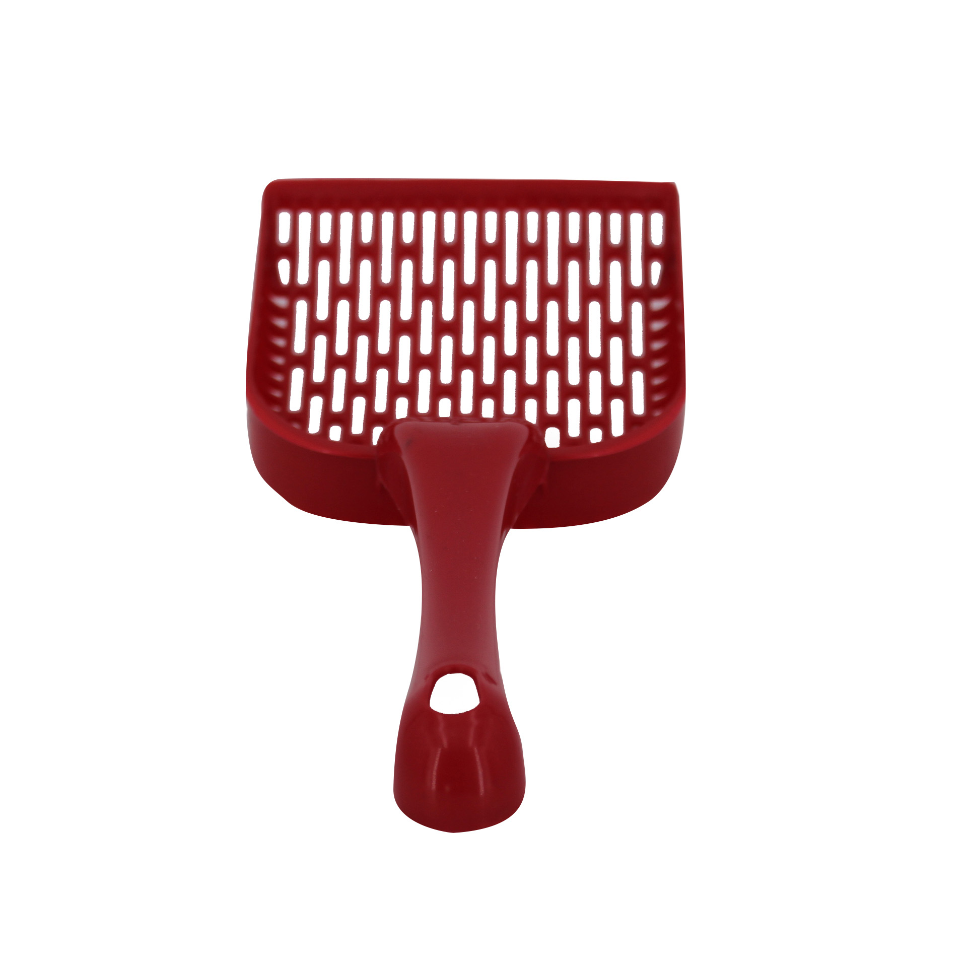 Streuschaufel_6405_02 Katzenstreu Schaufel rot Griff