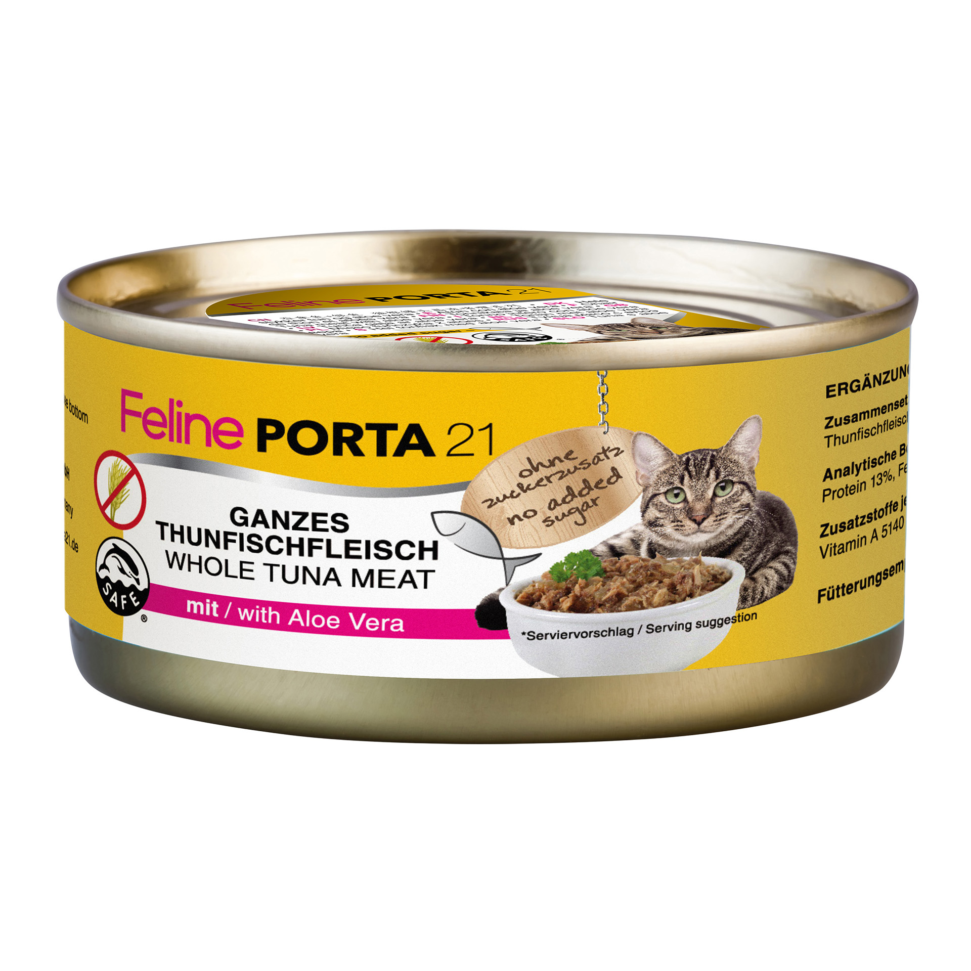 ThunfischmitAloeVera_156g_71790_01 Feline PORTA21 Thunfisch mit Aloe Vera 156g Dose