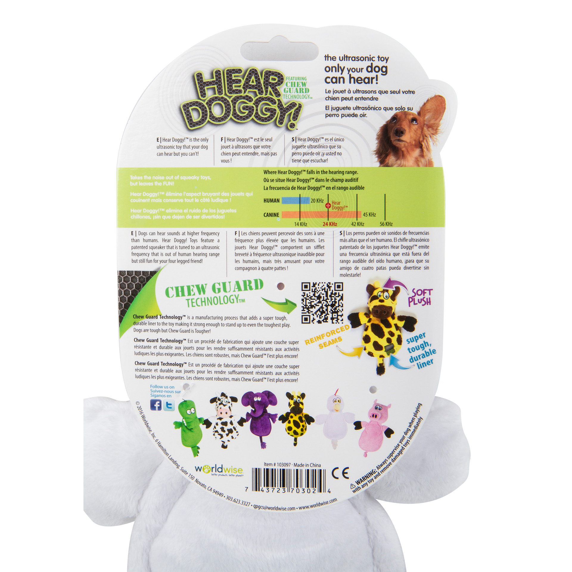 Hear Doggy Flattie- Huhn Verpackung-Rückseite