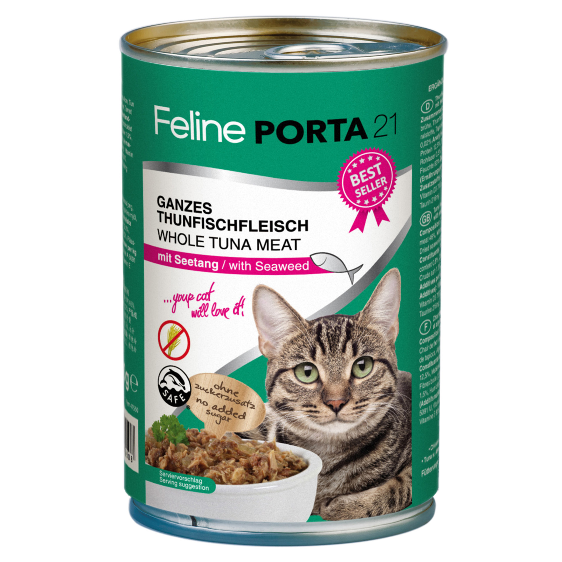 ThunfischmitSeetang_400g_47550_01 Feline Whole tuna Seaweed (400 g)