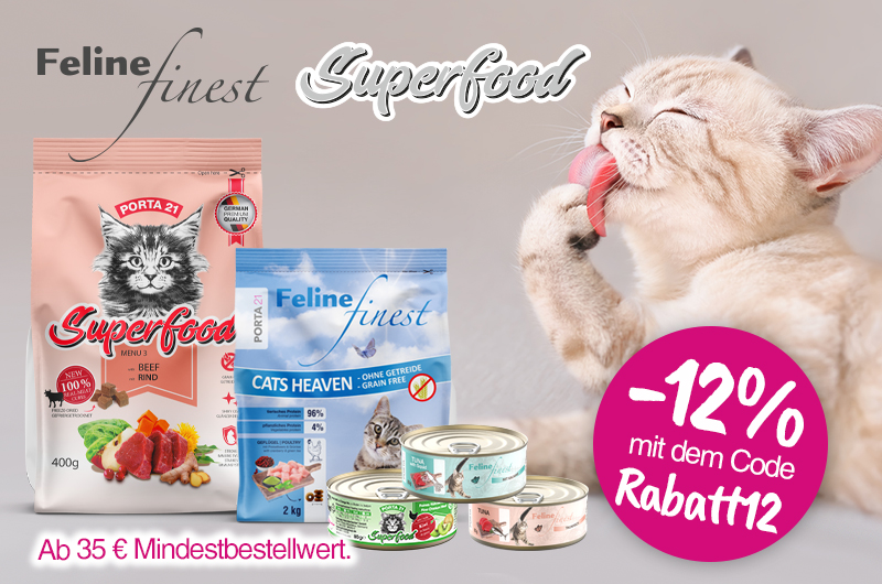 Rabatt Aktion ./. 12 Prozent Feline finest und Superfood