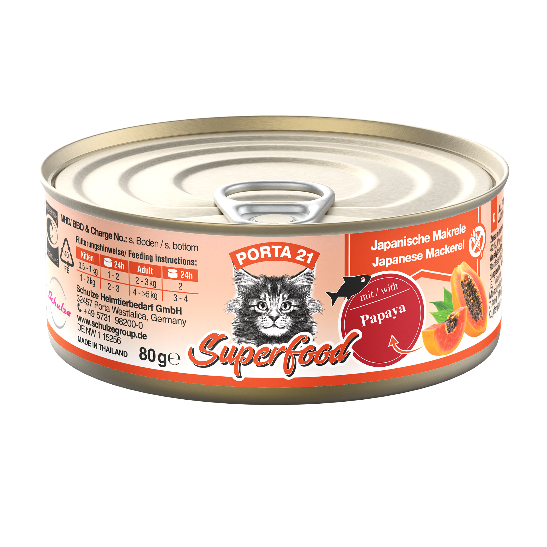 32301_superfood_papayaKlNJEusvqewyd Alleinfutter für Katzen - Makrele mit Papaya
