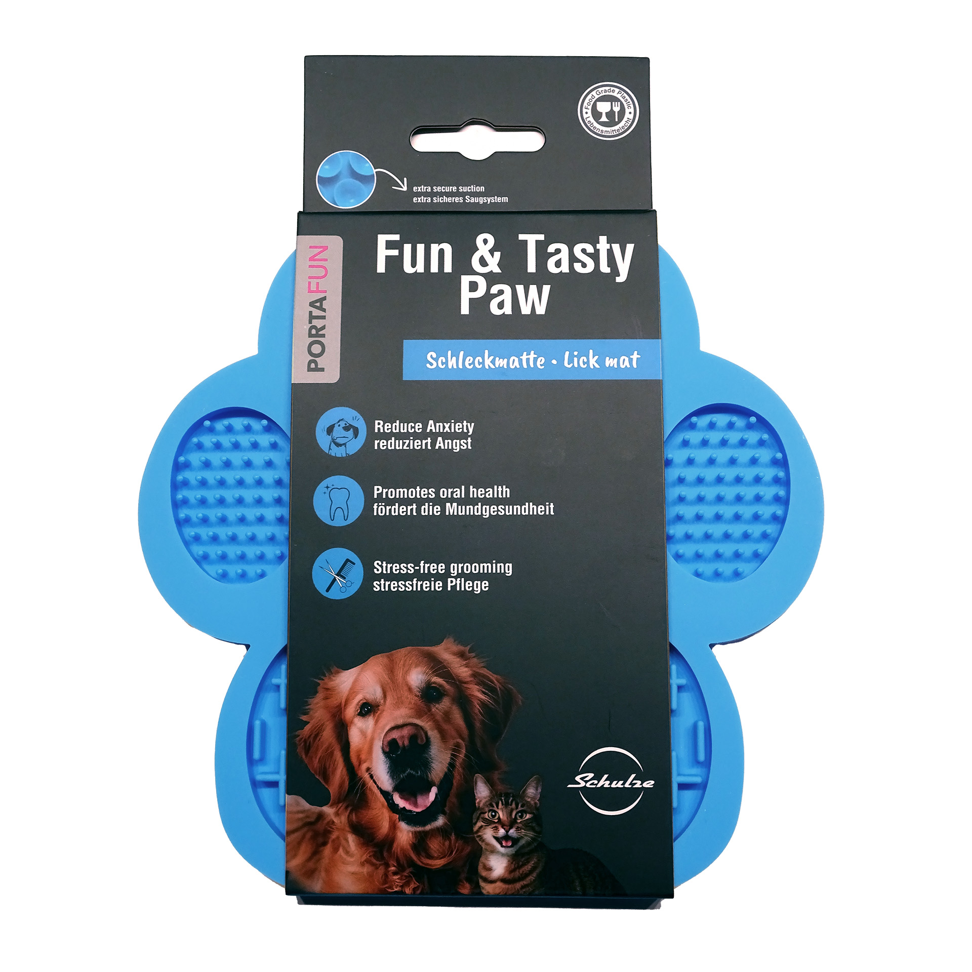 Schleckmatte mit Saugnäpfen für Hunde