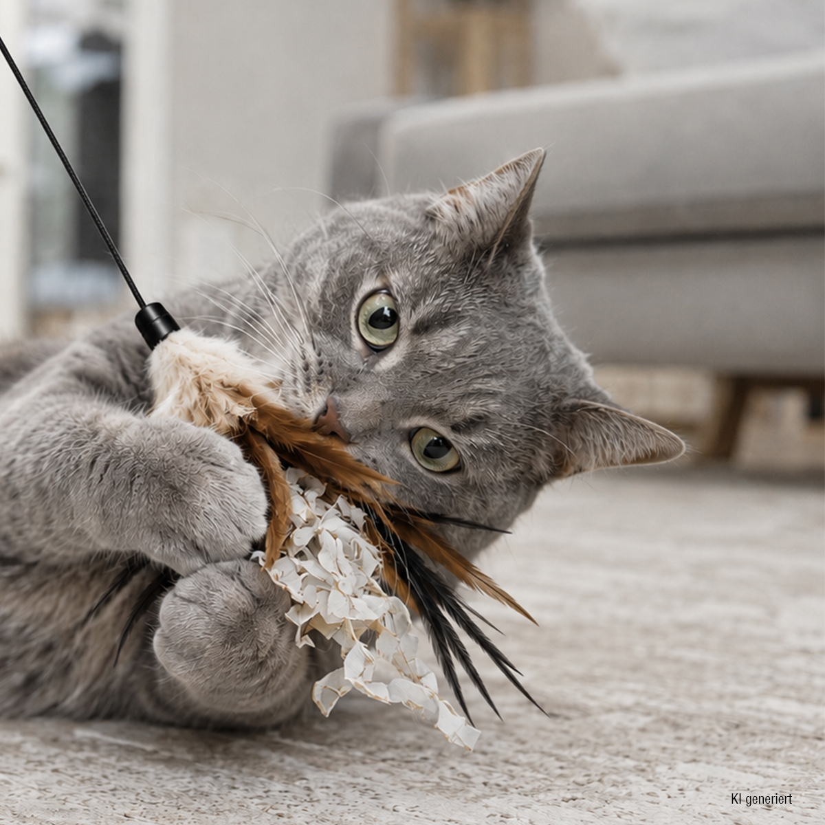 PURRfect Crunchy Feather Cat Teaser PURRfect Crunchy Feather Cat Teaser