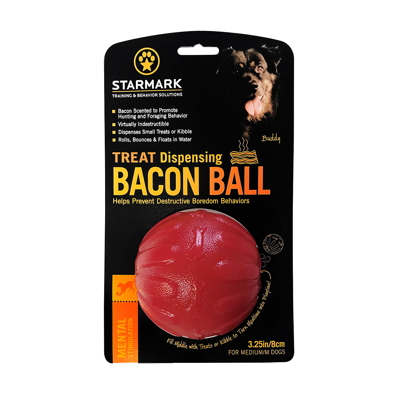 Treat Dispensing Bacon Ball M Verpackung