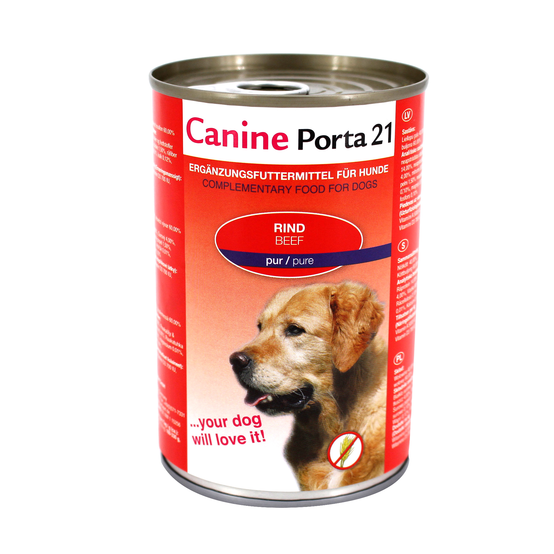 Rindpur_400g_45750_01 Canine Porta21 Rind pur 400g Dose