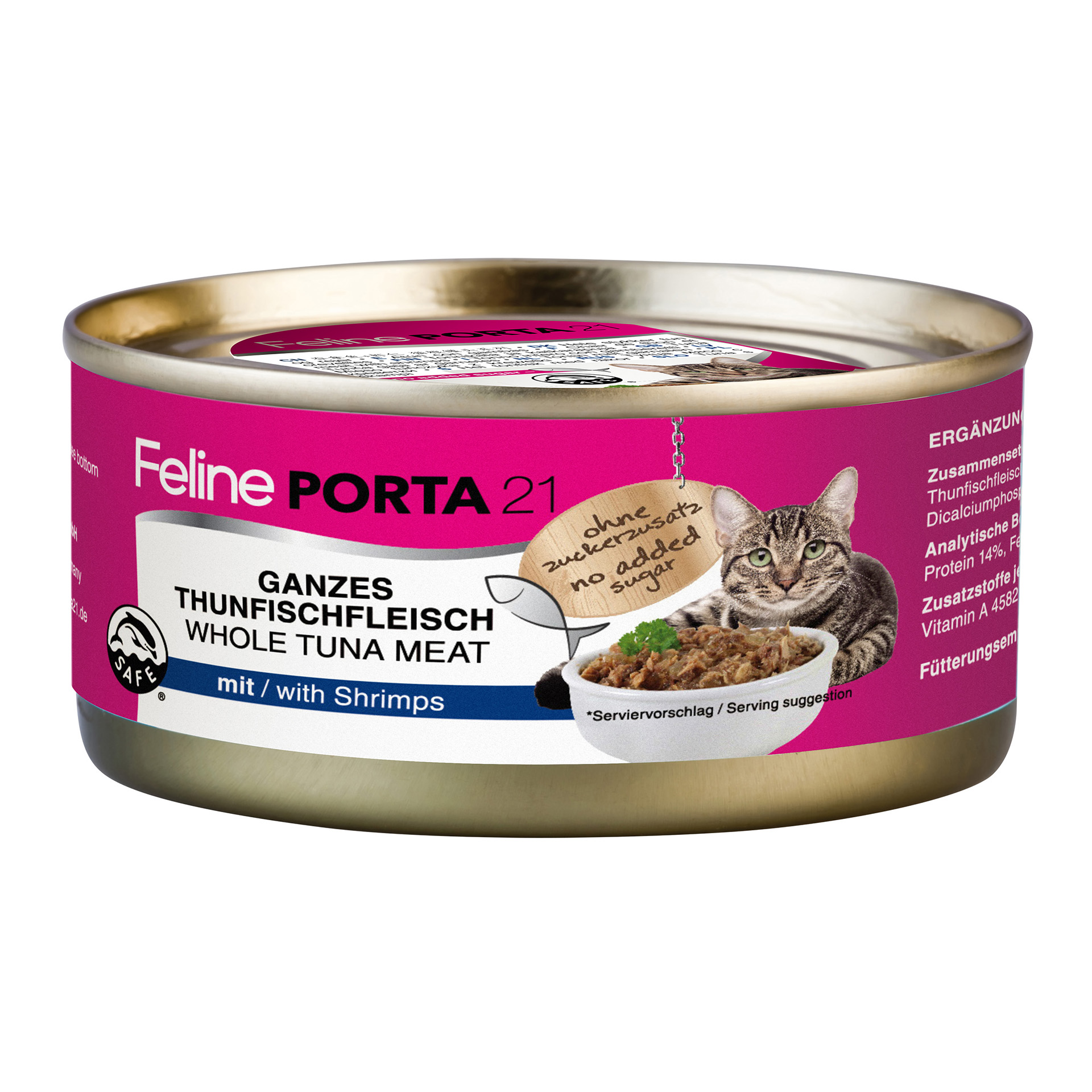 GanzesThunfischfleischmitShrimps_156g_46350_01 Feline Tuna meat with Shrimps (156 g)