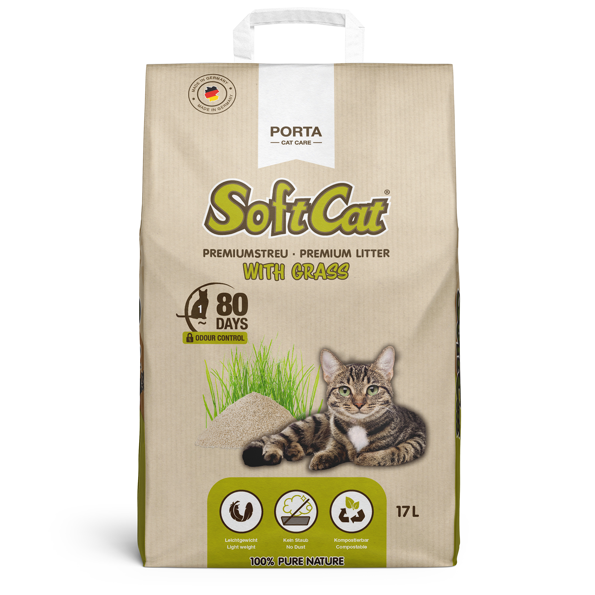 46091_SoftCat-17L_paper SoftCat - Grass - paper bag